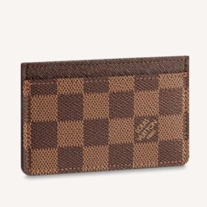 Louis Vuitton LV Unisex Card Holder Wallet Brown Damier Coated Canvas | AlmaBagz