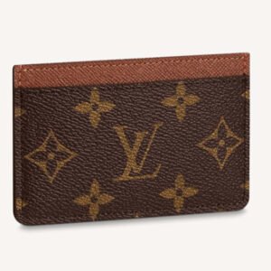 Louis Vuitton LV Unisex Card Holder Wallet Brown Monogram Coated Canvas | AlmaBagz