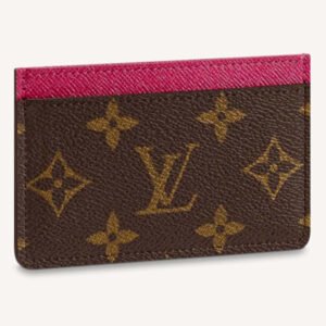 Louis Vuitton LV Unisex Card Holder Wallet Fuchsia Pink Monogram Coated Canvas | AlmaBagz