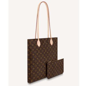 Louis Vuitton LV Unisex Carry It Brown Monogram Coated Canvas Cowhide Leather | AlmaBagz
