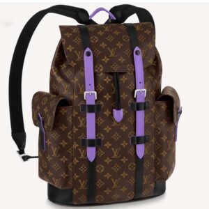 Louis Vuitton LV Unisex Christopher MM Backpack Monogram Macassar Coated Canvas | AlmaBagz