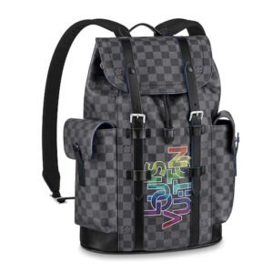 Louis Vuitton LV Unisex Christopher PM Backpack Damier Graphite Coated Canvas | AlmaBagz