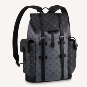Louis Vuitton LV Unisex Christopher PM Backpack Grey Monogram Eclipse Coated Canvas | AlmaBagz
