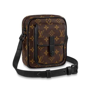 Louis Vuitton LV Unisex Christopher Wearable Wallet Monogram Macassar Coated Canvas | AlmaBagz