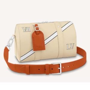 Louis Vuitton LV Unisex City Keepall Bag Beige Calf Cowhide Leather | AlmaBagz