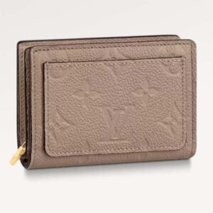Louis Vuitton LV Unisex Cléa Wallet Tourterelle Beige Embossed Supple Grained Cowhide Leather | AlmaBagz