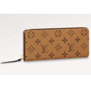 Louis Vuitton LV Unisex Clémence Wallet Brown Monogram Reverse Coated Canvas | AlmaBagz