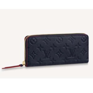 Louis Vuitton LV Unisex Clémence Wallet Marine Rouge Monogram Empreinte Embossed Supple Grained Cowhide | AlmaBagz