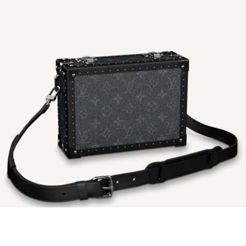 Louis Vuitton LV Unisex Clutch Box Monogram Coated Canvas Black-Leather | AlmaBagz