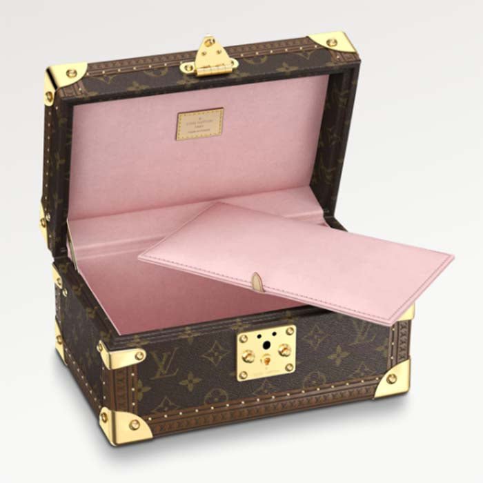 Louis Vuitton LV Unisex Coffret Treasure 24 Brown Monogram Canvas Microfiber Lining | AlmaBagz