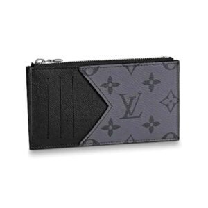 Louis Vuitton LV Unisex Coin Card Holder Monogram Eclipse Coated Canvas | AlmaBagz
