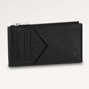 Louis Vuitton LV Unisex Coin Card Holder Taiga Cowhide Leather 4 Card Slots | AlmaBagz