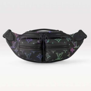 Louis Vuitton LV Unisex Comet Bumbag Black Borealis Calf Leather Cowhide Double Zip | AlmaBagz