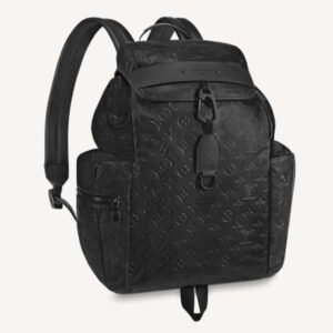 Louis Vuitton LV Unisex Discovery Backpack Black Monogram Shadow Calf Cowhide Leather | AlmaBagz
