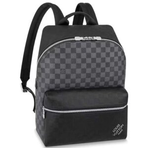 Louis Vuitton LV Unisex Discovery Backpack PM Black Graphite Damier Infini Cowhide Leather | AlmaBagz