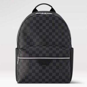 Louis Vuitton LV Unisex Discovery Backpack PM Damier Graphite Coated Canvas Cowhide Leather | AlmaBagz