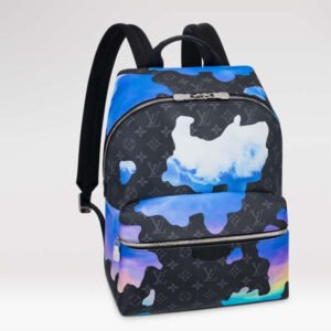 Louis Vuitton LV Unisex Discovery Backpack Sunrise Monogram Eclipse Coated Canvas Cowhide Leather | AlmaBagz