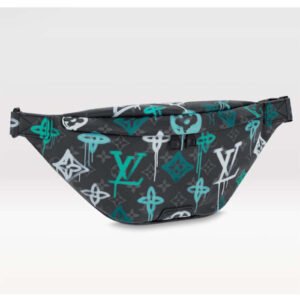 Louis Vuitton LV Unisex Discovery Bumbag Graffiti Green Monogram Coated Canvas Cowhide | AlmaBagz