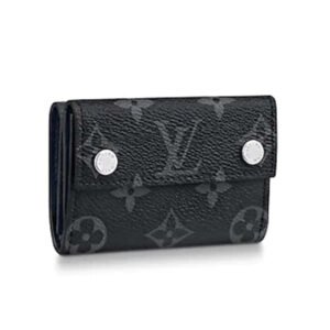 Louis Vuitton LV Unisex Discovery Compact Wallet Monogram Eclipse Coated Canvas | AlmaBagz