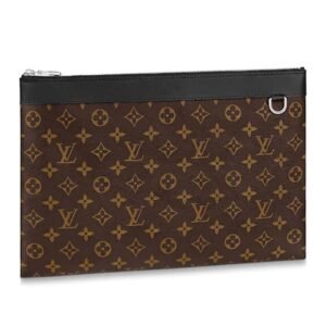 Louis Vuitton LV Unisex Discovery Pochette GM Monogram Macassar-Brown | AlmaBagz