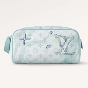 Louis Vuitton LV Unisex Dopp Kit Crystal Blue Monogram Aquagarden Coated Canvas | AlmaBagz