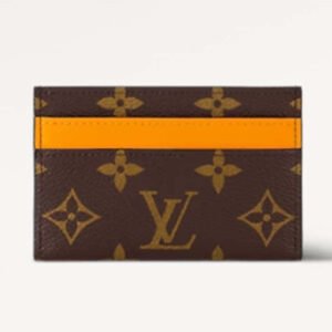 Louis Vuitton LV Unisex Double Card Holder Radiant Sun Monogram Macassar Coated Canvas | AlmaBagz