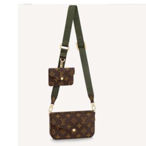 Louis Vuitton LV Unisex Félicie Strap & Go Pochette Monogram Coated Canvas-Brown | AlmaBagz