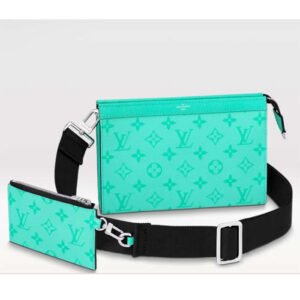 Louis Vuitton LV Unisex Gaston Wearable Wallet Miami Green Coated Canvas Cowhide Leather | AlmaBagz