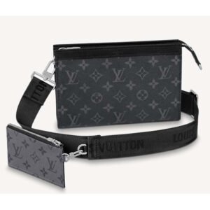 Louis Vuitton LV Unisex Gaston Wearable Wallet Monogram Eclipse Reverse Coated Canvas | AlmaBagz