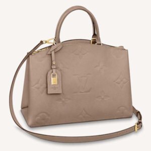 Louis Vuitton LV Unisex Grand Palais Tote Gray Monogram Embossed Grained Cowhide Leather | AlmaBagz