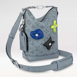 Louis Vuitton LV Unisex Hobo Cruiser PM Handbag Granite Taurillon Monogram Embossed Cowhide | AlmaBagz