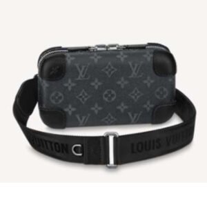 Louis Vuitton LV Unisex Horizon Clutch Monogram Eclipse Coated Canvas Textile Black Cowhide | AlmaBagz