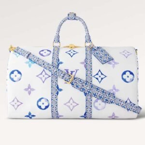 Louis Vuitton LV Unisex Keepall Bandoulière 45 Monogram Coated Canvas Textile Lining | AlmaBagz