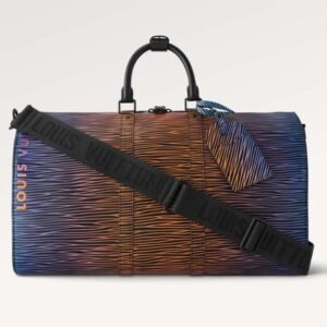 Louis Vuitton LV Unisex Keepall Bandoulière 50 Gradient Electric Sun Epi XL Calfskin Leather | AlmaBagz