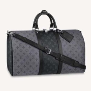 Louis Vuitton LV Unisex Keepall Bandoulière 50 Monogram Eclipse Reverse Coated Canvas | AlmaBagz