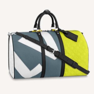 Louis Vuitton LV Unisex Keepall Bandoulière 50 Yellow Taurillon Cowhide Leather | AlmaBagz