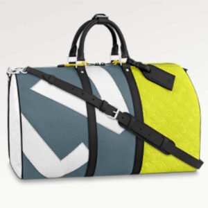 Louis Vuitton LV Unisex Keepall Bandoulière 50B Yellow Taurillon Cowhide Leather | AlmaBagz