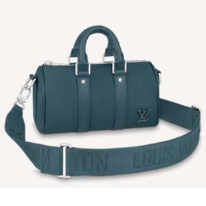 Louis Vuitton LV Unisex Keepall XS Blue Aerogram Cowhide Leather Textile Lining | AlmaBagz