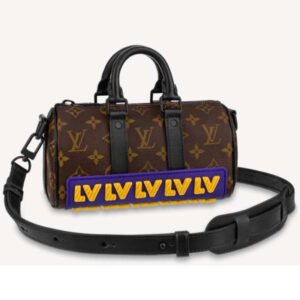 Louis Vuitton LV Unisex Keepall XS Monogram Coated Canvas Cowhide Leather | AlmaBagz
