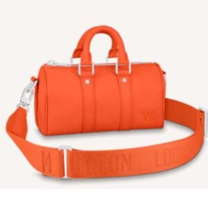 Louis Vuitton LV Unisex Keepall XS Orange Aerogram Cowhide Leather Textile Lining | AlmaBagz