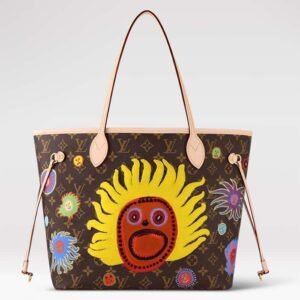 Louis Vuitton LV Unisex LV x YK Neverfull MM Monogram Coated Canvas Faces Print Embroidery | AlmaBagz