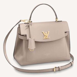 Louis Vuitton LV Women Lockme Ever MM Handbag Beige Soft Grained Calfskin | AlmaBagz