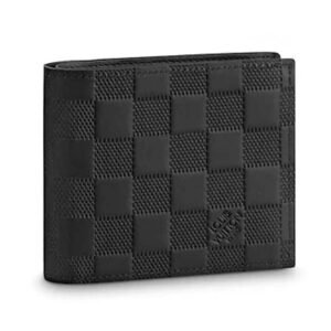 Louis Vuitton LV Unisex Marco Wallet Supple Damier Infini Leather-Black | AlmaBagz