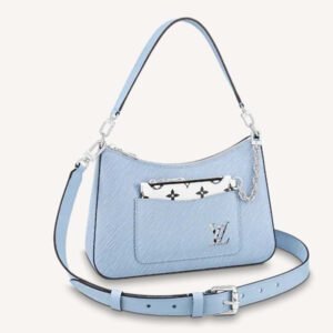 Louis Vuitton LV Women Marelle Handbag Blue Epi Grained Cowhide Leather Canvas | AlmaBagz