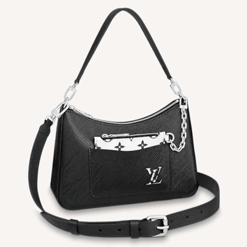 Louis Vuitton LV Women Marelle Handbag Quartz Black Epi Grained Cowhide Canvas | AlmaBagz