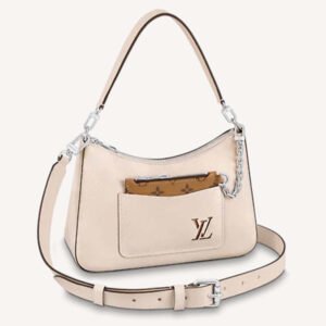 Louis Vuitton LV Women Marelle Handbag Quartz White Epi Grained Cowhide Canvas | AlmaBagz