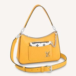 Louis Vuitton LV Women Marelle Handbag Yellow Epi Grained Cowhide Leather Canvas | AlmaBagz