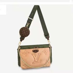 Louis Vuitton LV Unisex Maxi Multi Pochette Accessoires Handbag Green Beige | AlmaBagz