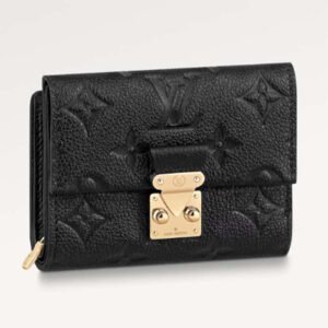 Louis Vuitton LV Unisex Métis Compact Wallet Black Monogram Empreinte Embossed Supple Grained Cowhide Leather | AlmaBagz