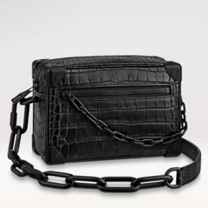 Louis Vuitton LV Unisex Mini Soft Trunk Bag Black Interior Flat External Zipped Pocket | AlmaBagz